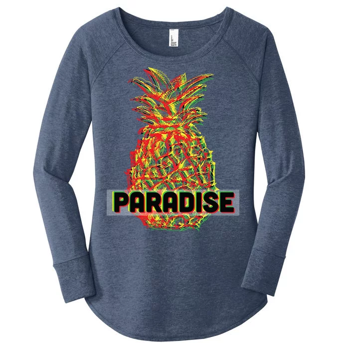 Pineapple Paradise Women's Perfect Tri Tunic Long Sleeve Shirt