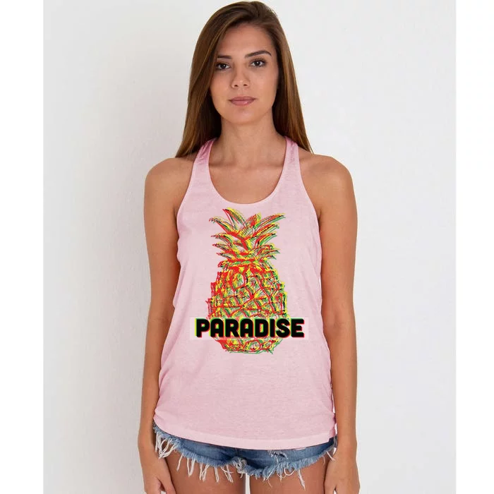 Pineapple Paradise Women's Knotted Racerback Tank