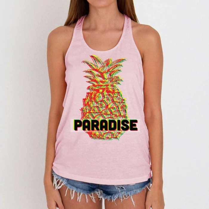 Pineapple Paradise Women's Knotted Racerback Tank