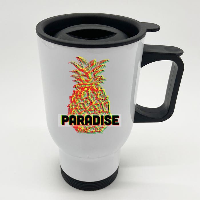 Pineapple Paradise Front & Back Stainless Steel Travel Mug