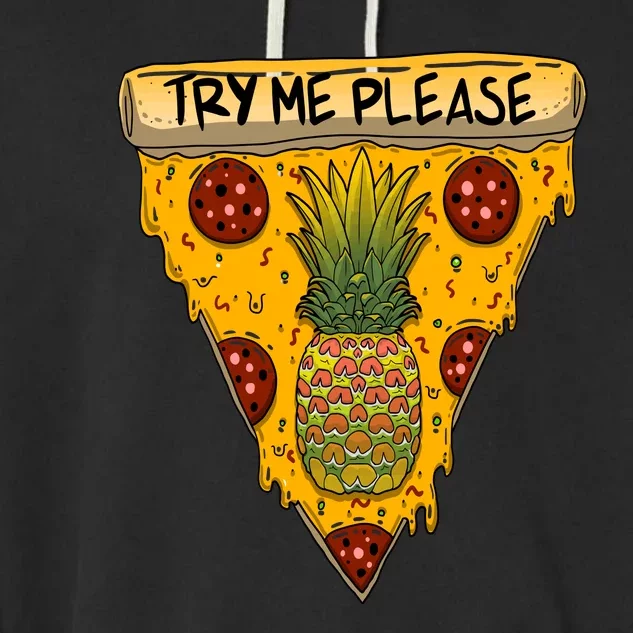 Pineapple Peperoni Pizza Garment-Dyed Fleece Hoodie