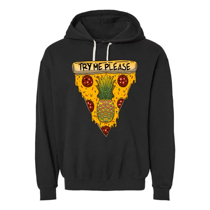 Pineapple Peperoni Pizza Garment-Dyed Fleece Hoodie