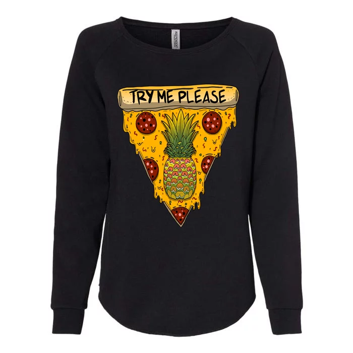 Pineapple Peperoni Pizza Womens California Wash Sweatshirt