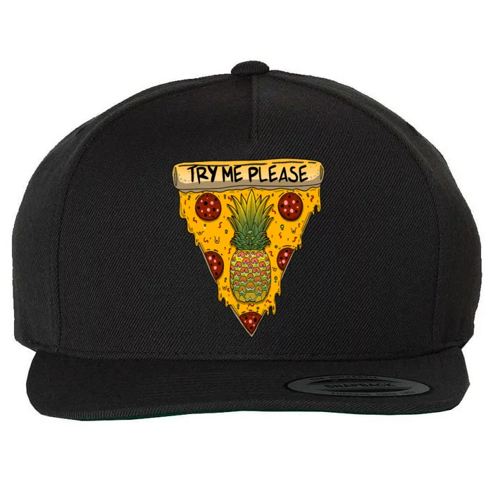 Pineapple Peperoni Pizza Wool Snapback Cap