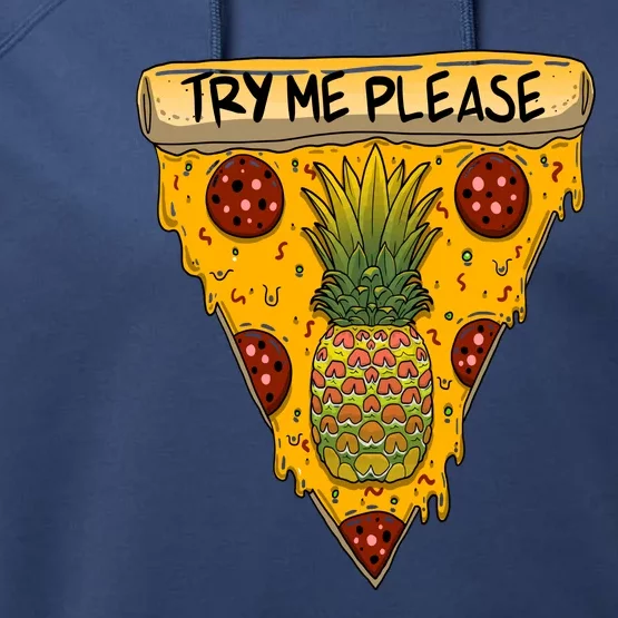 Pineapple Peperoni Pizza Performance Fleece Hoodie