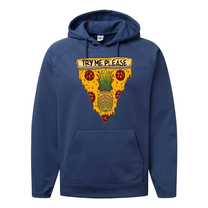 Pineapple Peperoni Pizza Performance Fleece Hoodie