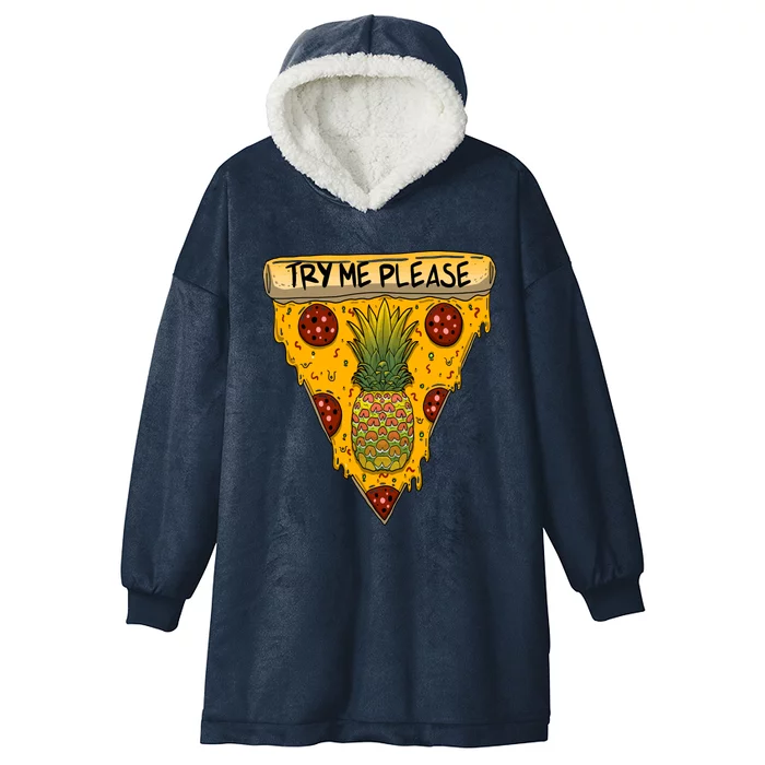 Pineapple Peperoni Pizza Hooded Wearable Blanket