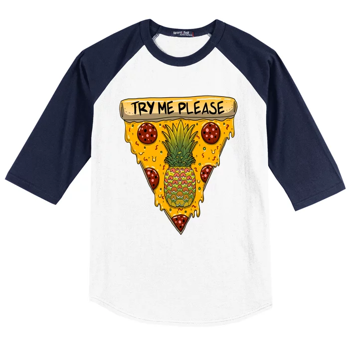 Pineapple Peperoni Pizza Baseball Sleeve Shirt