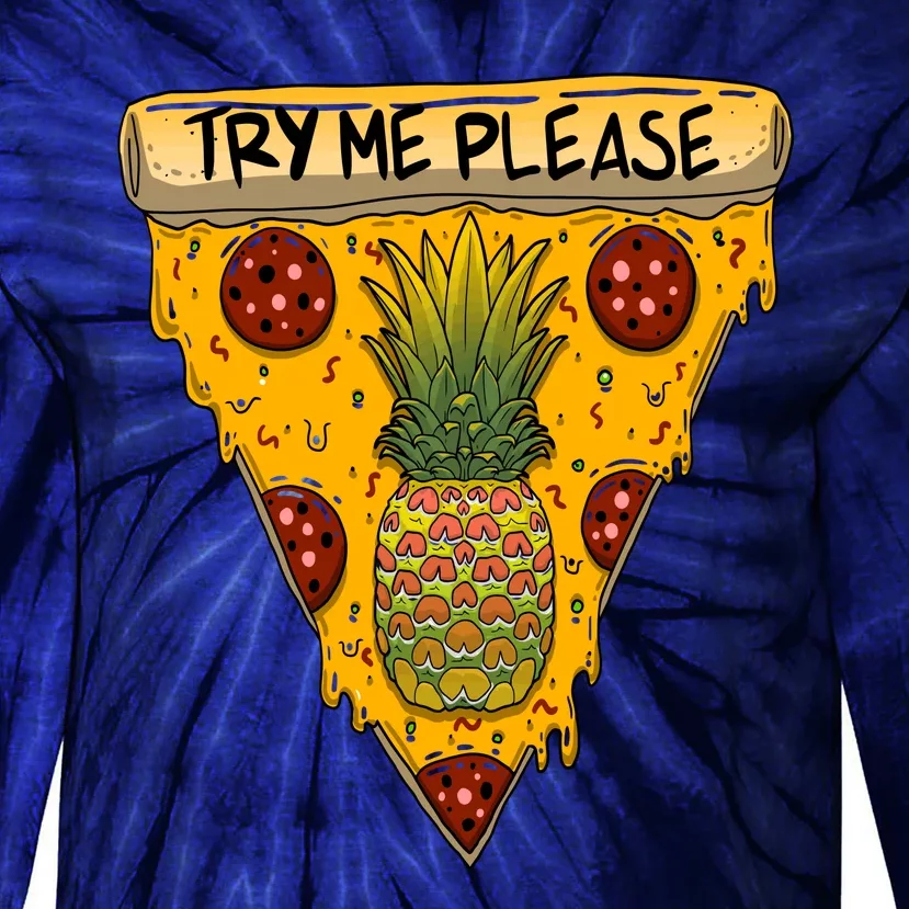 Pineapple Peperoni Pizza Tie-Dye Long Sleeve Shirt