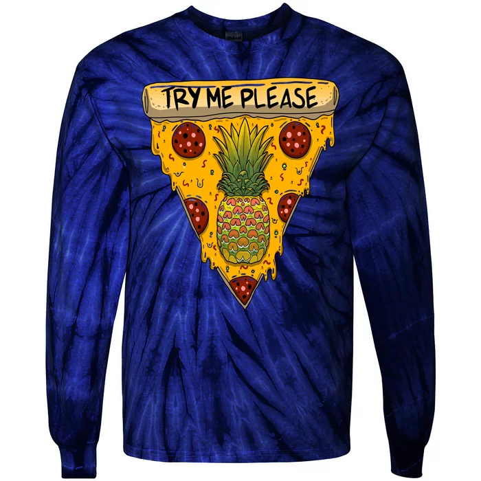 Pineapple Peperoni Pizza Tie-Dye Long Sleeve Shirt