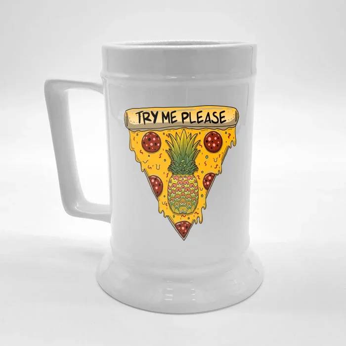 Pineapple Peperoni Pizza Front & Back Beer Stein