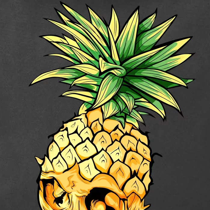 Pineapple Skull Zip Tote Bag