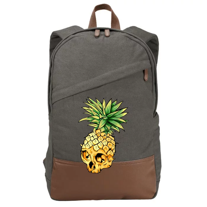 Pineapple Skull Cotton Canvas Backpack