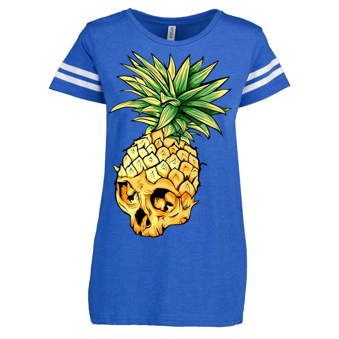 Pineapple Skull Enza Ladies Jersey Football T-Shirt