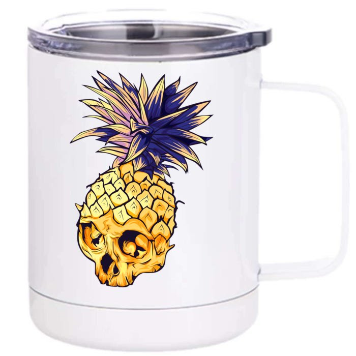 Pineapple Skull Front & Back 12oz Stainless Steel Tumbler Cup