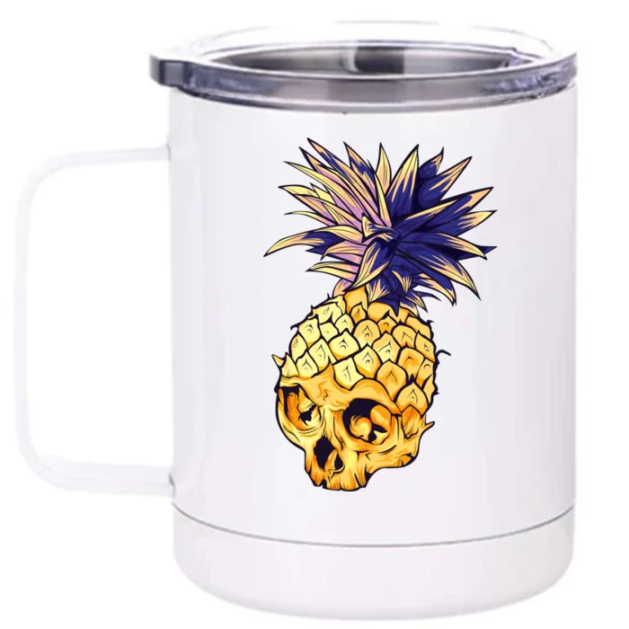 Pineapple Skull Front & Back 12oz Stainless Steel Tumbler Cup