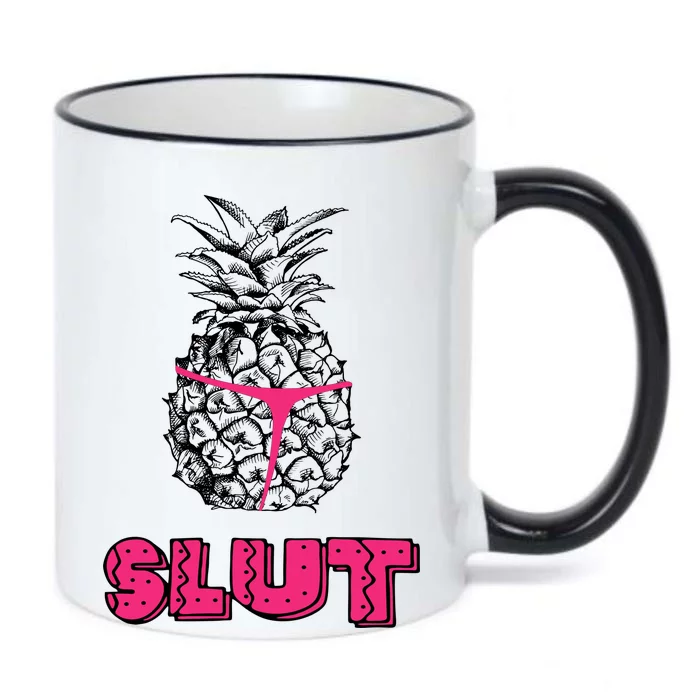 Pineapple Slut Black Color Changing Mug