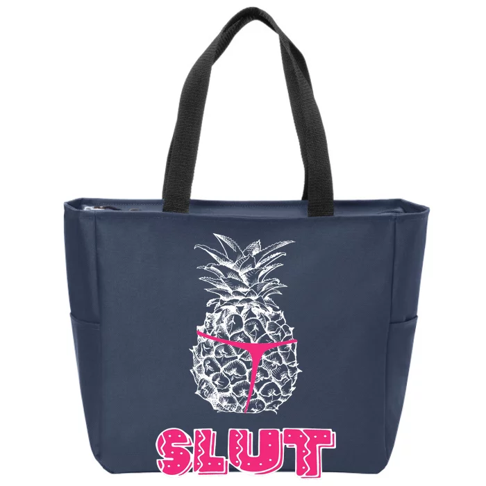 Pineapple Slut Zip Tote Bag