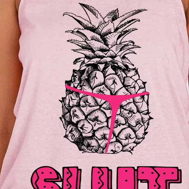 Pineapple Slut Women's Knotted Racerback Tank