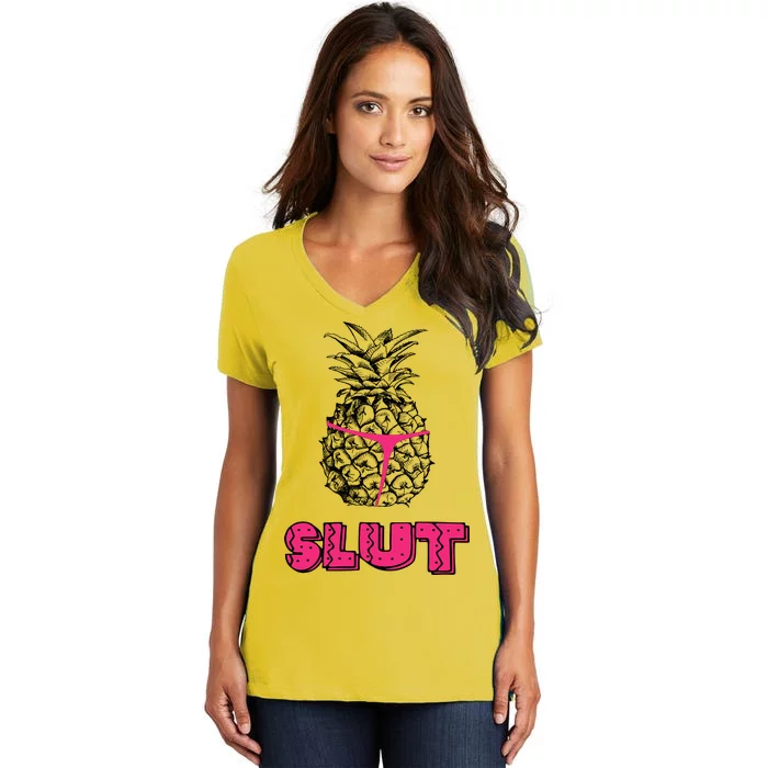 Pineapple Slut Women's V-Neck T-Shirt