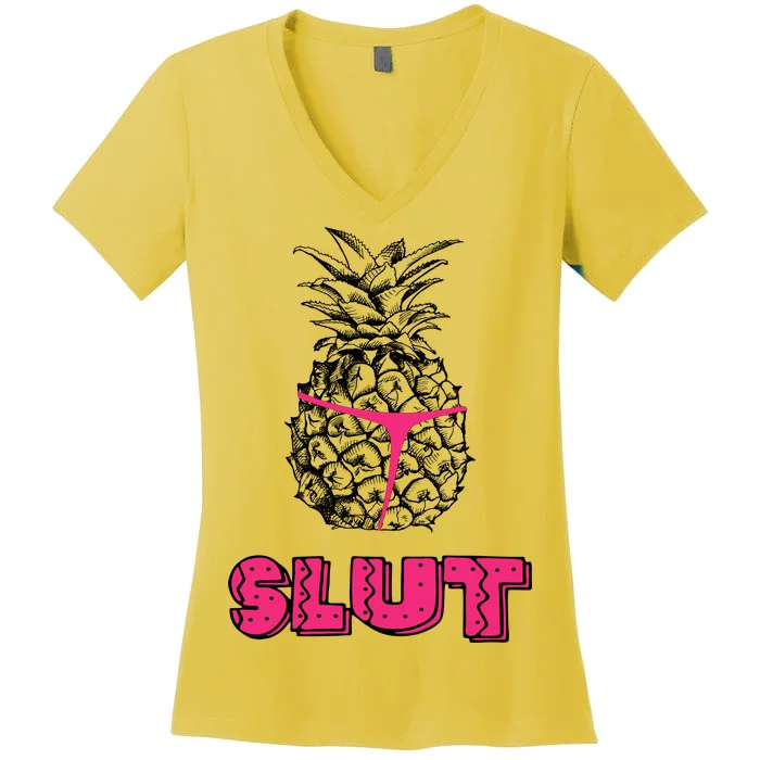 Pineapple Slut Women's V-Neck T-Shirt