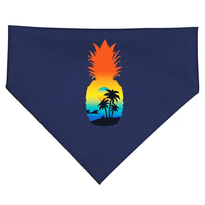 Pineapple Summer Sunset Beach USA-Made Doggie Bandana