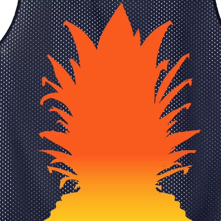 Pineapple Summer Sunset Beach Mesh Reversible Basketball Jersey Tank