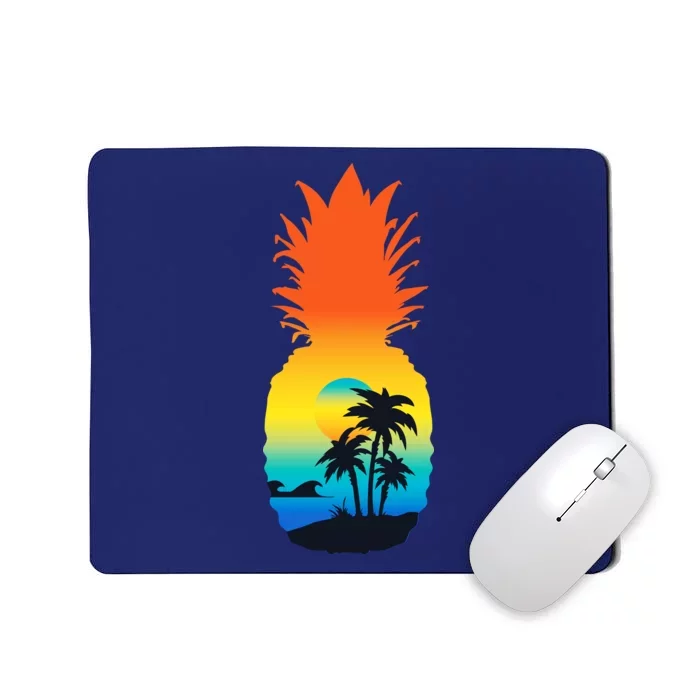 Pineapple Summer Sunset Beach Mousepad