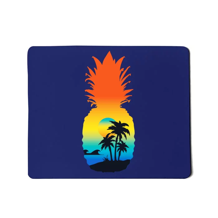 Pineapple Summer Sunset Beach Mousepad