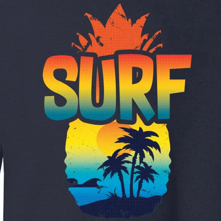 Pineapple Summer Surf Toddler Sweatshirt