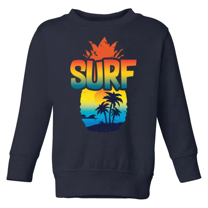 Pineapple Summer Surf Toddler Sweatshirt