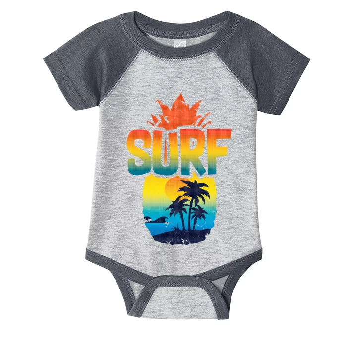 Pineapple Summer Surf Infant Baby Jersey Bodysuit