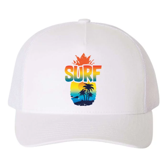 Pineapple Summer Surf Yupoong Adult 5-Panel Trucker Hat