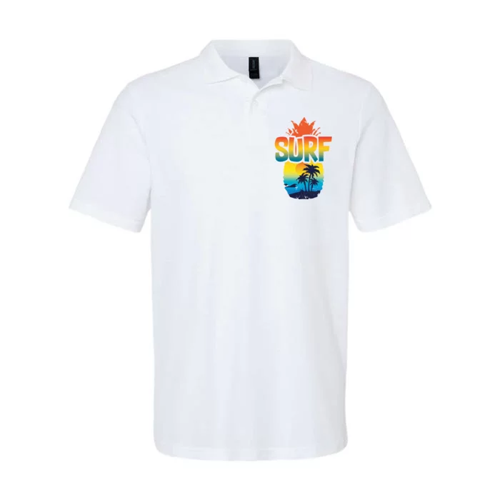 Pineapple Summer Surf Softstyle Adult Sport Polo