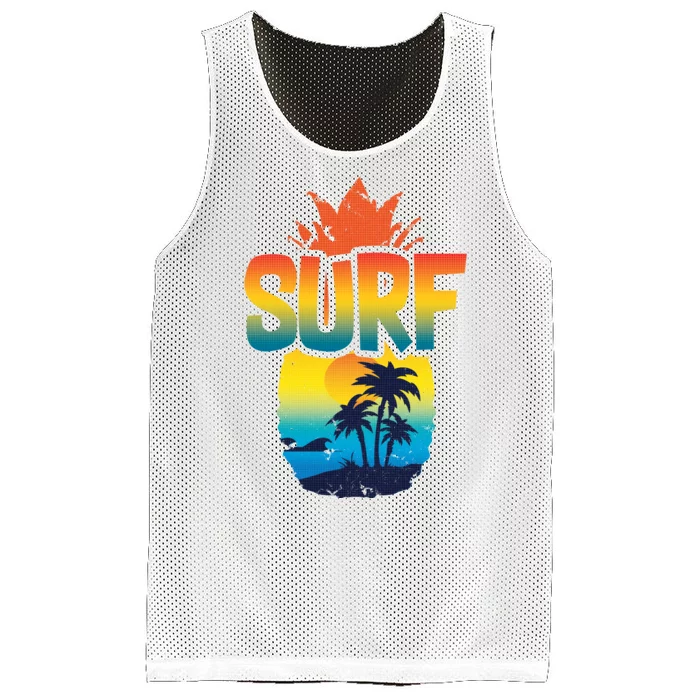 Pineapple Summer Surf Mesh Reversible Basketball Jersey Tank