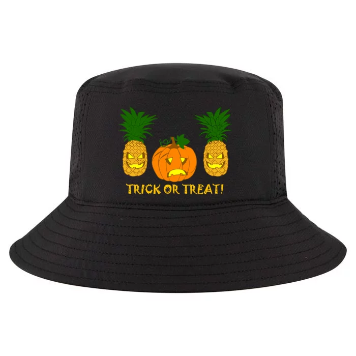 Pineapple Vs. Pumpkin Jack O Lantern Cool Comfort Performance Bucket Hat