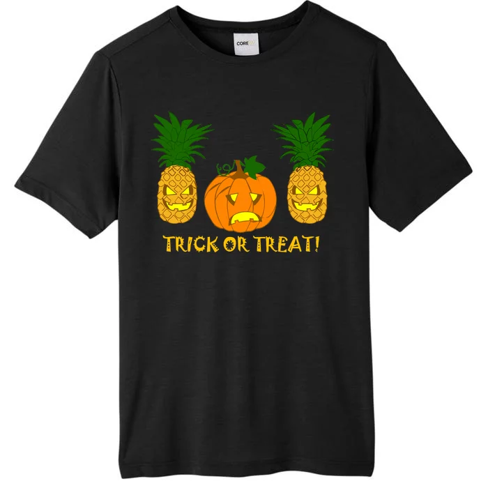 Pineapple Vs. Pumpkin Jack O Lantern ChromaSoft Performance T-Shirt