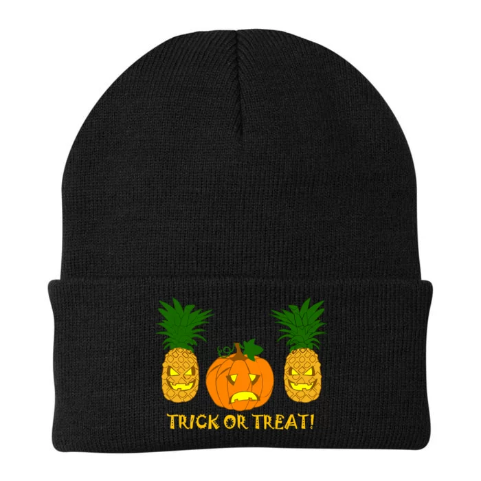 Pineapple Vs. Pumpkin Jack O Lantern Knit Cap Winter Beanie