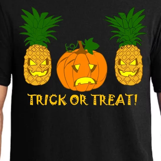 Pineapple Vs. Pumpkin Jack O Lantern Pajama Set