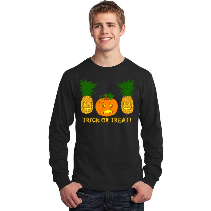 Pineapple Vs. Pumpkin Jack O Lantern Tall Long Sleeve T-Shirt