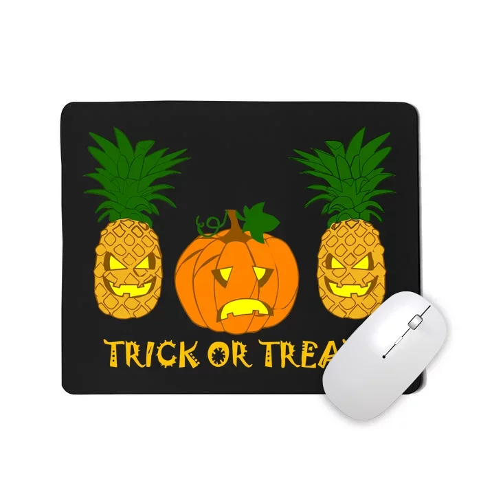 Pineapple Vs. Pumpkin Jack O Lantern Mousepad