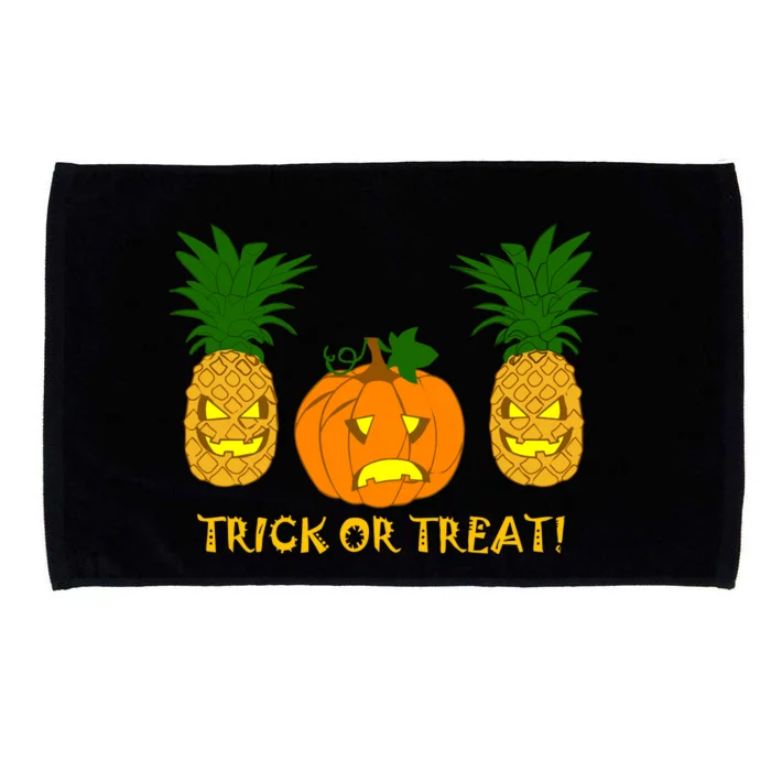 Pineapple Vs. Pumpkin Jack O Lantern Microfiber Hand Towel