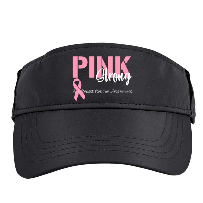 Pink And Strong Breast Cancer Awareness Adult Drive Performance Visor