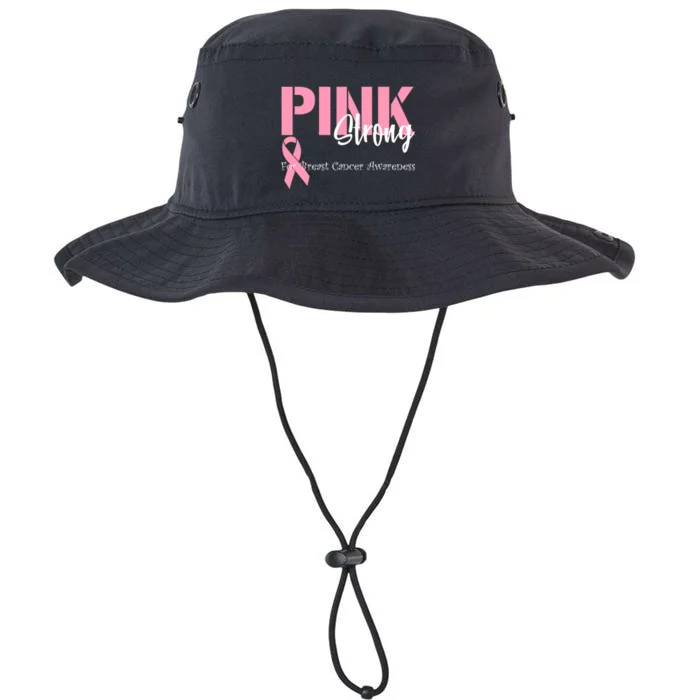 Pink And Strong Breast Cancer Awareness Legacy Cool Fit Booney Bucket Hat