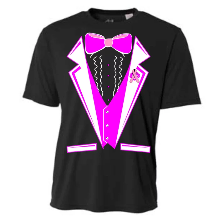 Pink Breast Cancer Tuxedo Cooling Performance Crew T-Shirt