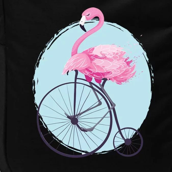 Pink Flamingo On Tall Bicycle Retro Impact Tech Backpack