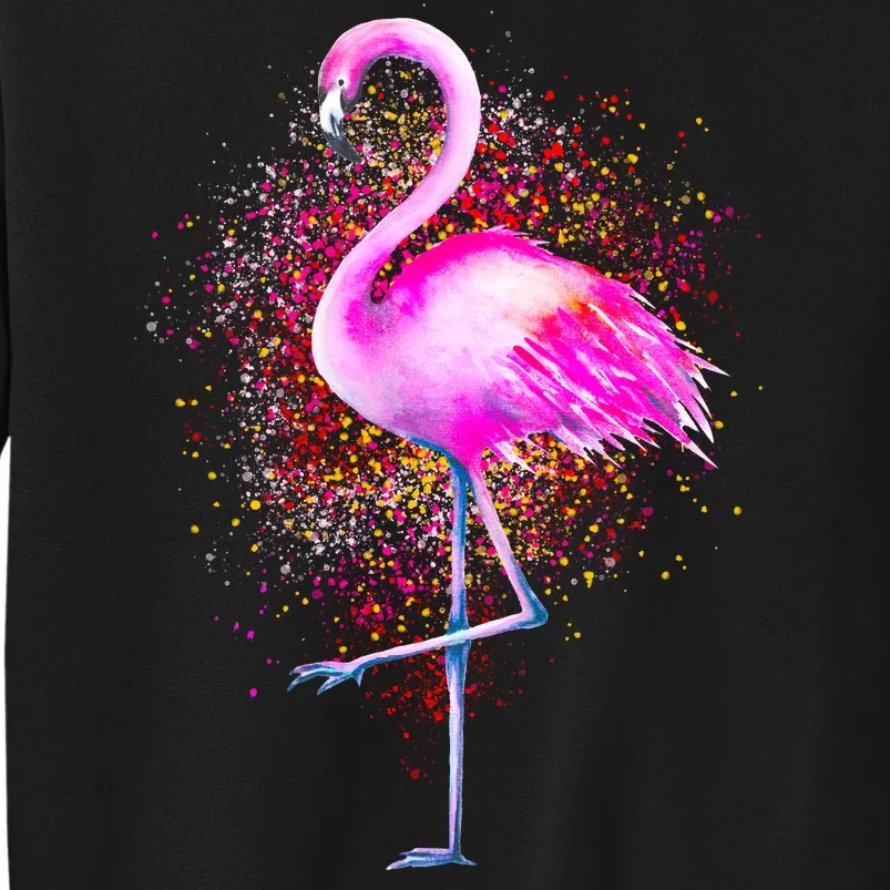 Pink Flamingo Paint Art Tall Sweatshirt