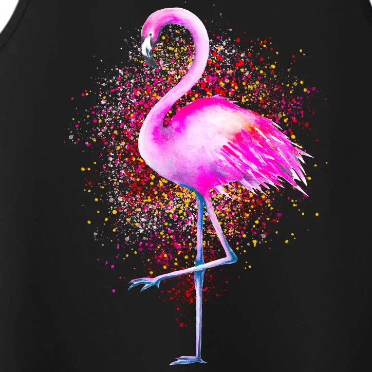 Pink Flamingo Paint Art Performance Tank