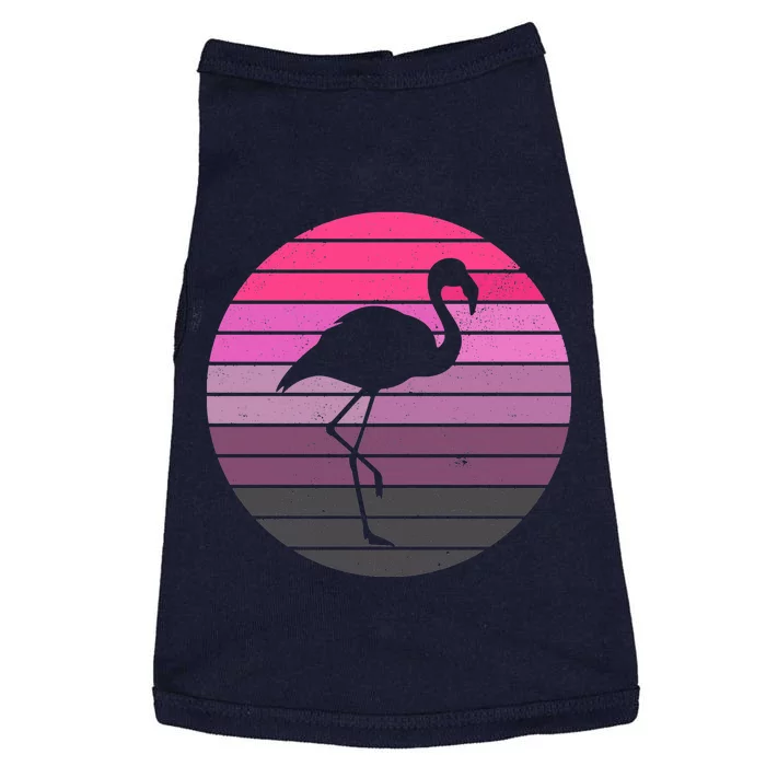 Pink Flamingo Vintage Sunset Doggie Tank