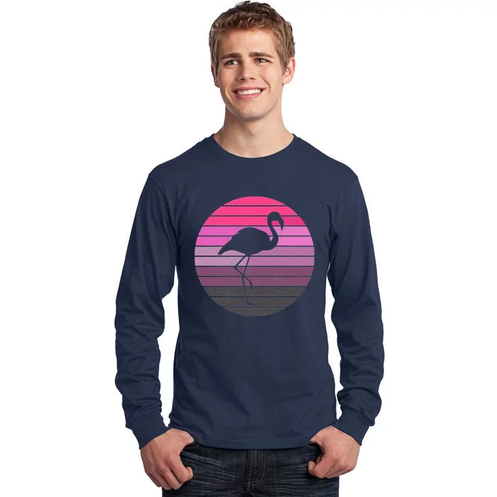 Pink Flamingo Vintage Sunset Tall Long Sleeve T-Shirt